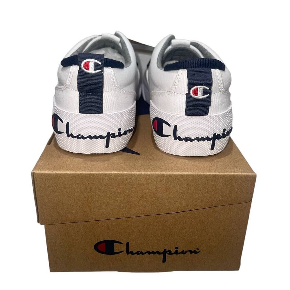 NIB! Champion Swipe Canvas White Youth School Sneakers - Size 4.5 - Picture 7 of 8